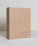 Armadio 4 ante 2 cassetti con ripiano e appendiabiti 180X52X230H Marta +10 colorazioni (Copia) - doomostore