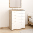 Comò con base cinque cassetti L.90 x P.58 x H.121 - in diverse colorazioni - doomostore