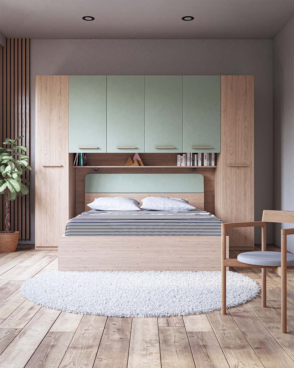 camera a ponte con letto matrimoniale IRMA, in diverse