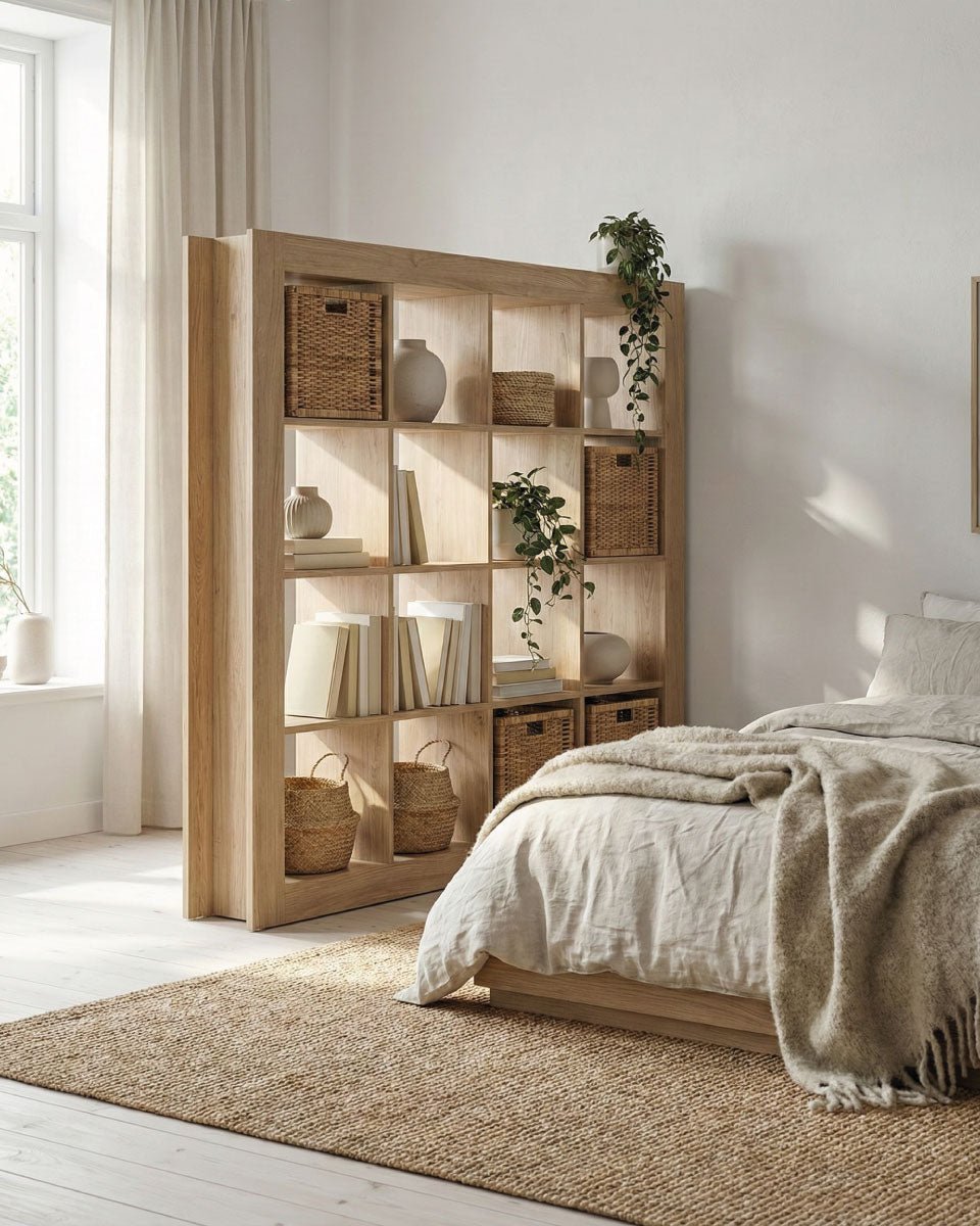 Yoobure Libreria Industriale A 4 Ripiani 44x39x99 Cm, Marrone Bacca - Scaffale Salvaspazio In Legno E Metallo Per Libri, CD E Piante