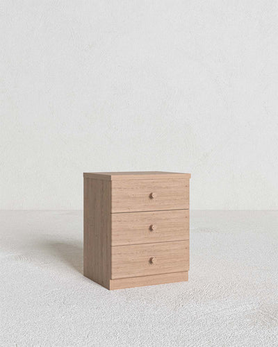 Comodino Arva - Mobile con 3 cassetti - 7 varianti colore personalizzabile - 45 L. x 57 H. x 38 P.