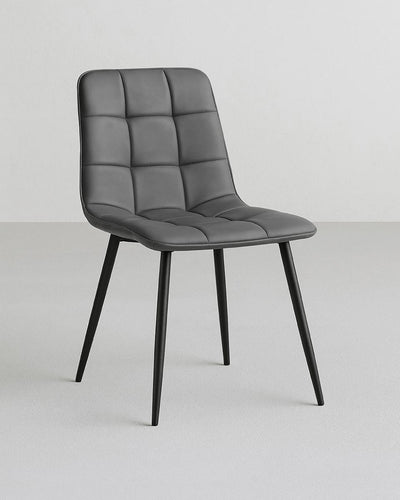 Sedia Jade - Sedia moderna in tessuto grigio - Struttura in metallo nero opaco - Design moderno - 1 pz