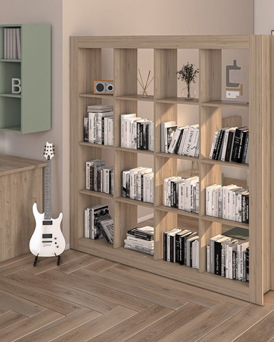 Libreria 4 colonne OSLO Virginia per arredare ufficio camera soggiorno cucina L.186xH186xP.32 cm