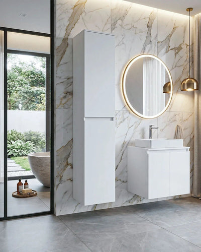Colonna bagno sospesa LINEA - 2 Ante - Bianco