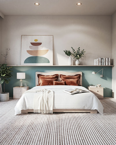 Letto Onda contenitore - Matrimoniale - 10 colori - Design moderno