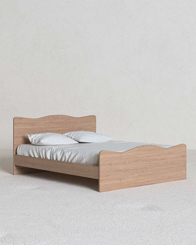 Letto Onda con pediera - Matrimoniale - 10 colori - Design moderno