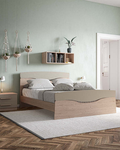Letto Smile con pediera - Matrimoniale - 10 colori - Design moderno