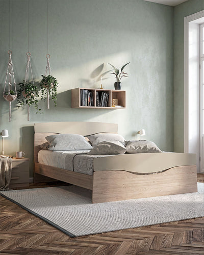 Letto Smile con pediera - Matrimoniale - 10 colori - Design moderno