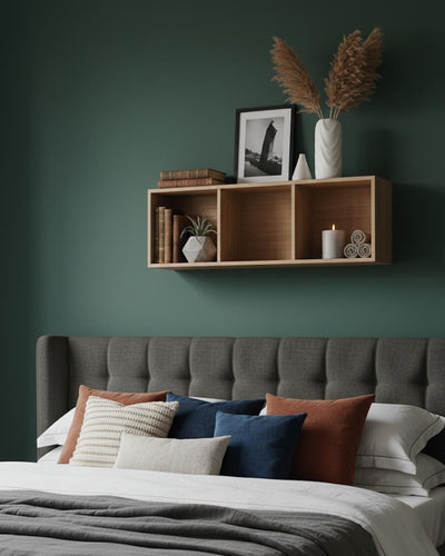 Pensile a muro Numira - Libreria sospesa 3 vani aperti - 5 varianti colore - Design moderno