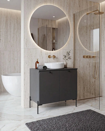 Mobile bagno ONYX 80 – 2 Ante - Nero