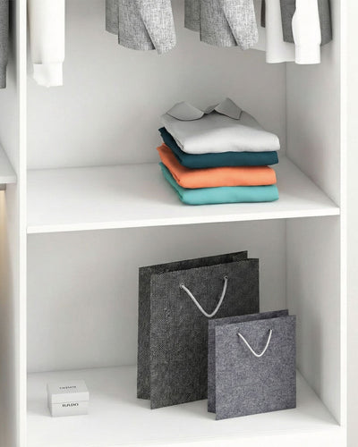 2 ripiani per la serie W - Set di 2 ripiani, uso versatile per vestiti e scarpe - Colore bianco - 80cm x 50cm