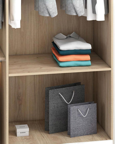 Ripiano Personalizzabile per Armadi - Uso Versatile per Vestiti e Scarpe - Colori Virginia, Betulla, Olmo - 90cm x 52cm