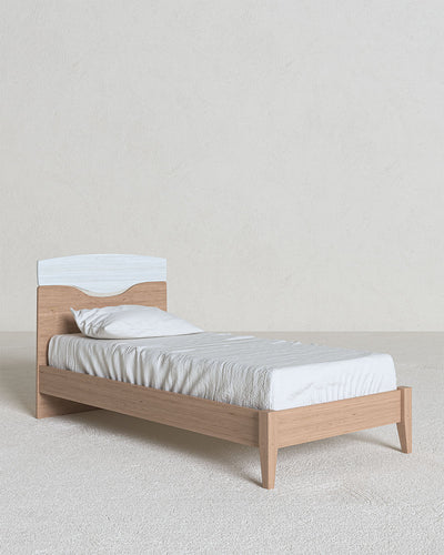 Letto smile con piedi in legno, letto singolo e piazza e mezza +10 colorazioni