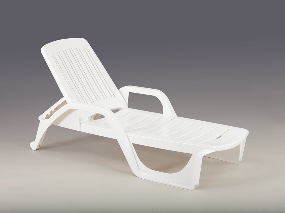 Lettino sdraio Zen bianco in resina antiurto – doomostore