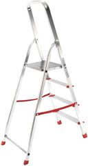 Scala pieghevole, alluminio, 4 gradini, fai da te - doomostore