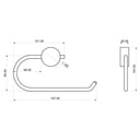 porta salviette in acciaio cromato con doppia modalità di fissaggio - doomostore