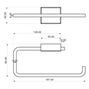 porta salviette in acciaio cromato con doppia modalità di fissaggio - doomostore