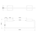 porta asciugamani 30 cm in acciaio cromato con doppia modalità di fissaggio - doomostore