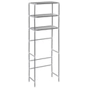vidaXL Scaffale per Bagno con 3 Ripiani Argento 53x28x169 cm - doomostore