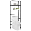 vidaXL Scaffale per Bagno con 3 Ripiani Nero 53x28x169 cm - doomostore