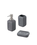 Set in ceramica 3 pz: dispenser, portaspazzolino e portasapone in diverse colorazioni - doomostore