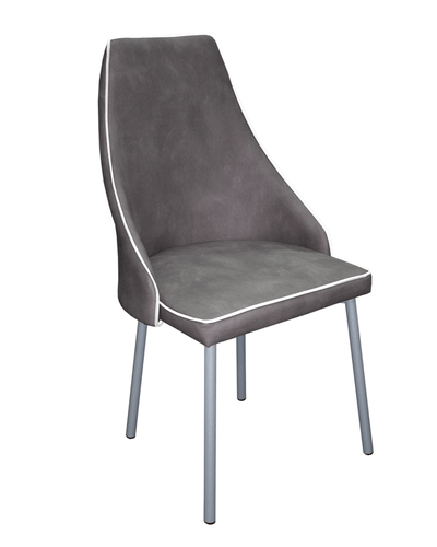 sedia imbottita in mozart gambe silver Elitte