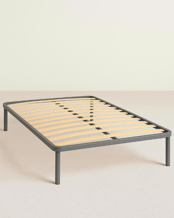 Rete letto Nemo – alla francese 140 x 190 – 13 doghe da 6,5 cm – Struttura in metallo grigio - doomostore