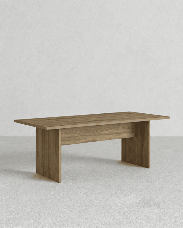 Tavolo Lanoa - Tavolo per soggiorno e sala da pranzo - Design minimal innovativo - L. 200 x H. 75 x P. 100 cm - Legno rovere - doomostore