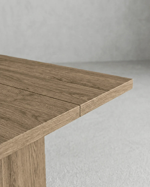 Tavolo Lanoa - Tavolo per soggiorno e sala da pranzo - Design minimal innovativo - L. 200 x H. 75 x P. 100 cm - Legno rovere - doomostore