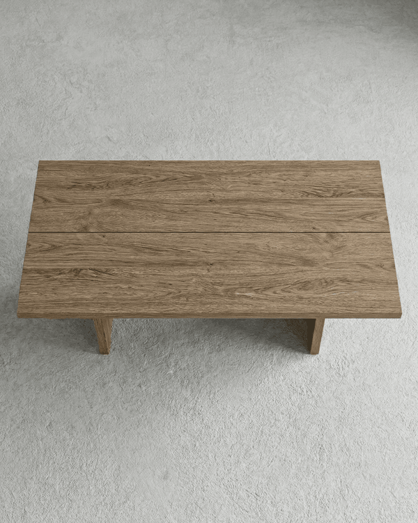 Tavolo Lanoa - Tavolo per soggiorno e sala da pranzo - Design minimal innovativo - L. 200 x H. 75 x P. 100 cm - Legno rovere - doomostore
