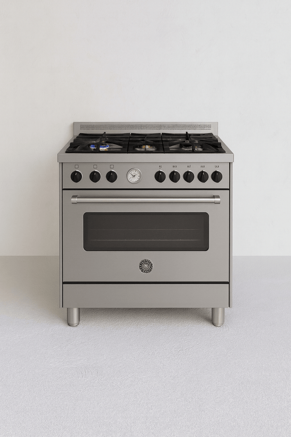 BERTAZZONI - Cucina MAS95C1MXV 90 cm 5 bruciatori, forno a gas ventilato - Serie Master - doomostore