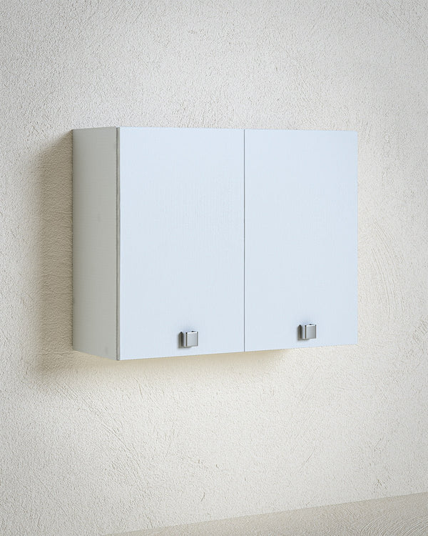 Pensile lavanderia Luma - 2 ante - Salvaspazio per bagno e lavanderia a muro - Ripiano incluso - 2 varianti colore - 90 x 72 x 33 cm - doomostore