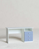 Cameretta Completa Aladin - Betulla/Avio per ragazzi e bambini - Scrittoio Genius Dx - Letto Comby con piedi in legno - Armadio Celeste - Comodino Rima - Mensola Norema - doomostore