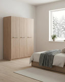 Armadio Nolan H.186 - Guardaroba moderno - 3 ante - 4 varianti colore personalizzabile - 2 ripiano regolabile incluso - 2 ripiani regolabili opzionali - doomostore