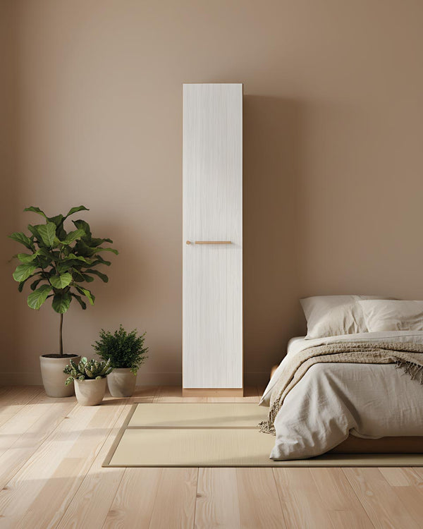 Armadio Serena H.230 - Guardaroba moderno - 1 ante - 4 varianti colore personalizzabile - 1 ripiano regolabile incluso - 2 ripiani regolabili opzionali - doomostore