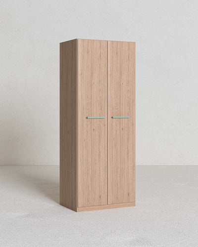 Armadio Marta H.230 - Guardaroba moderno - 2 ante - 4 varianti colore personalizzabile - 1 ripiano regolabile incluso -2 ripiani regolabili opzionali