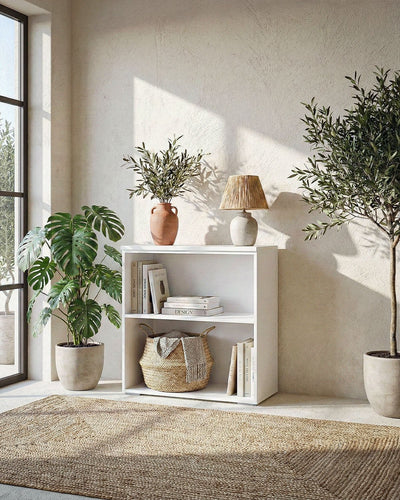 Armadio ufficio Arizona - Mobile archivio - 1 mensola inclusa - L. 90 x H. 83 x P. 42,5 cm – Bianco