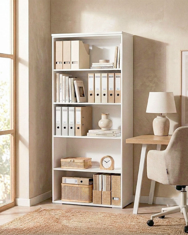 Mobile Bianco Ufficio a giorno L.90cm x H.199cm x P.42,5cm - doomostore