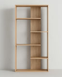 Libreria moderna Ardela - Scaffale verticale in truciolato con design asimmetrico - 5 varianti colori - doomostore