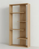 Libreria moderna Ardela - Scaffale verticale in truciolato con design asimmetrico - 5 varianti colori - doomostore