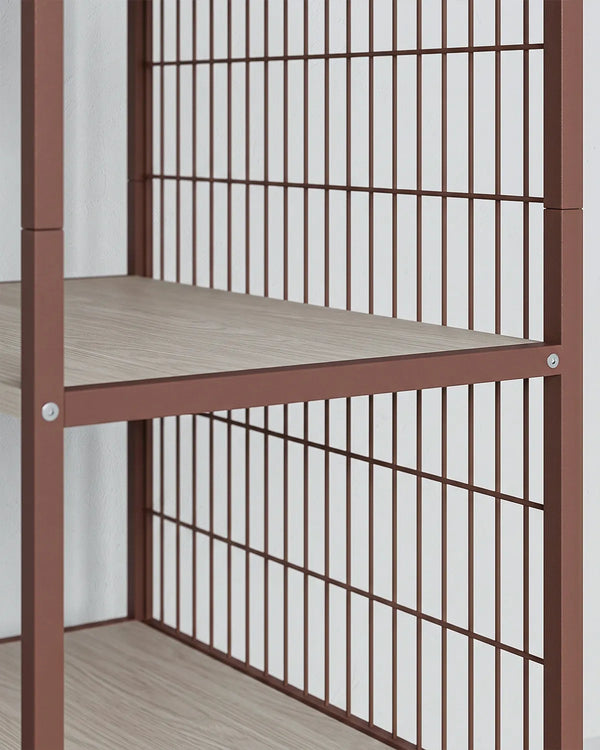 Atlas Loft Terracotta con 6 Ripiani e Cassetto – Rovere Naturale 60x40x179,5 cm