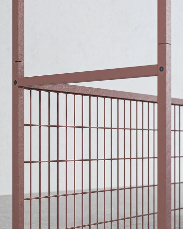 Atlas Shelf Terracotta con Ripiani e Cassetto – Rovere Naturale 140x40x179,5 cm