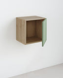 Pensile a muro Bokyo - Libreria a muro con anta in truciolato - 5 varianti colori anta - Design moderno e salvaspazio - doomostore