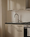 Cucina compatta Aura - 150 cm Linea Elettra - Blocco cucina moderno per appartamento, B&B e hotel - Personalizzabile in finiture e colori - Personalizzabile in composizione ed accessori - doomostore