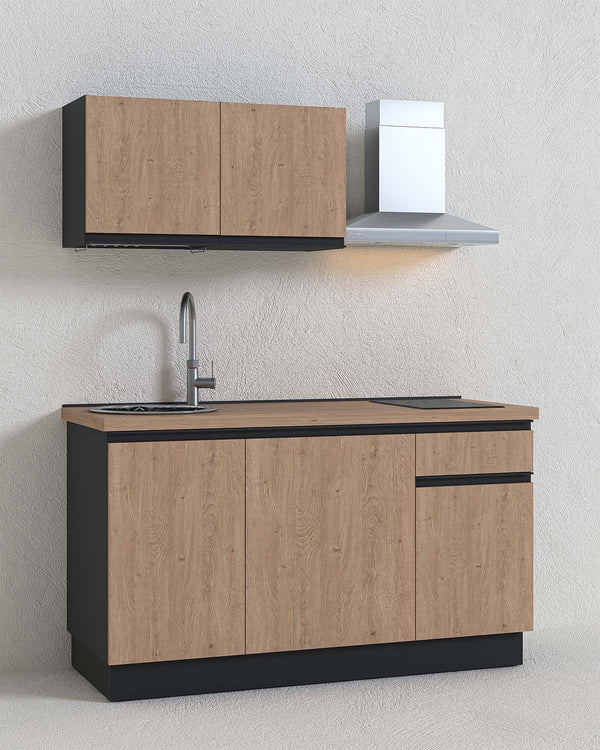 Cucina compatta Chery - 150 cm Linea Smart - Cucina moderna per appartamento, B&B e hotel - Personalizzabile in finiture e colori - Personalizzabile in composizione ed accessori - doomostore