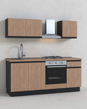 Cucina compatta Croma - 195 cm Linea Smart - Blocco cucina moderno per appartamento, B&B e hotel - Personalizzabile in finiture e colori - Personalizzabile in composizione ed accessori - doomostore