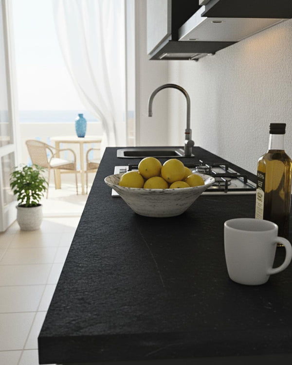 Cucina compatta Croma - 195 cm Linea Smart - Blocco cucina moderno per appartamento, B&B e hotel - Personalizzabile in finiture e colori - Personalizzabile in composizione ed accessori - doomostore