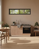 Cucina compatta Gaia - 150 cm Linea Elettra - Blocco cucina moderno base per appartamento, B&B e hotel - Personalizzabile in finiture e colori - Personalizzabile in composizione ed accessori