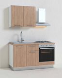 Cucina compatta Melissa - 150 cm Linea Elettra - Blocco cucina moderno per appartamento, B&B e hotel - Personalizzabile in finiture e colori - Personalizzabile in composizione ed accessori - doomostore