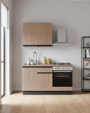 Cucina compatta Shanty - 150 cm Linea Smart - Blocco cucina moderno per appartamento, B&B e hotel - Personalizzabile in finiture e colori - Personalizzabile in composizione ed accessori - doomostore
